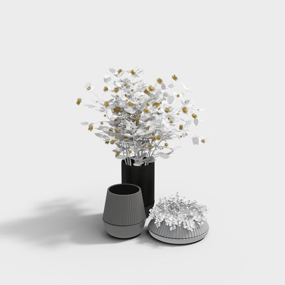 Modern Floral Arrangement 3D model