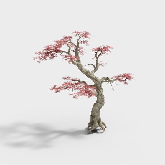 Elegant Low-Poly Maple Tree 3D model for Creative Projects