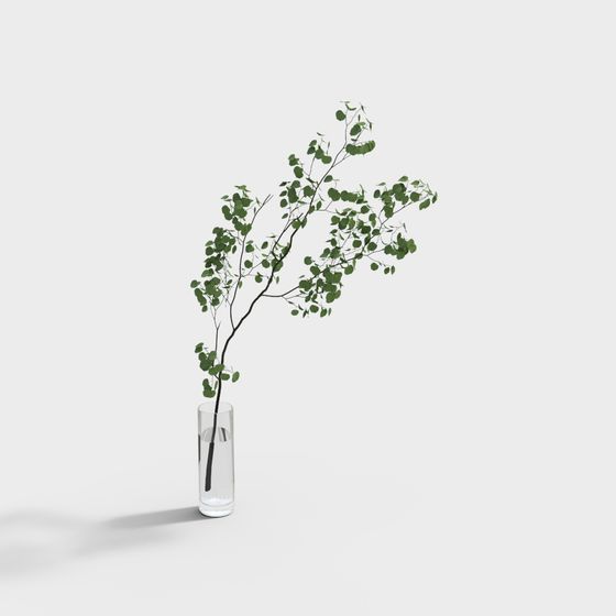 Elegant Green Plant 3D Model for Creative Projects