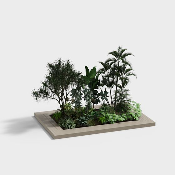 Jungle Garden Low-Poly 3D model