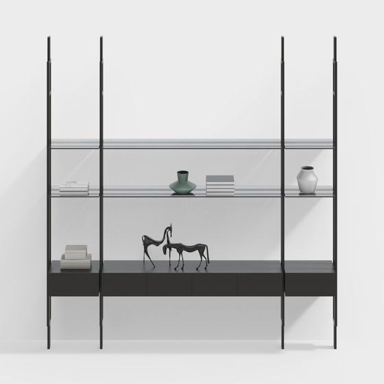 Urban Elegance Bookshelf 3D model for Modern Spaces