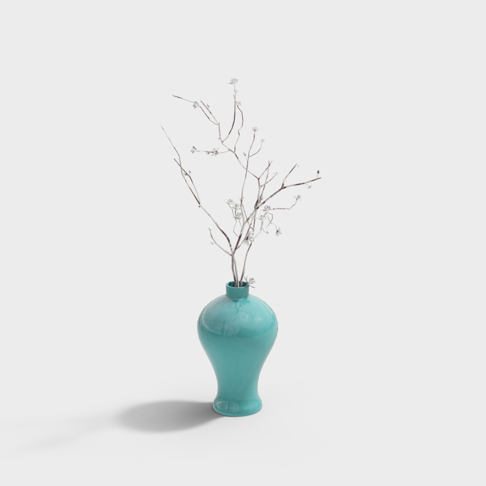 Modern Hospital Treatment Room - Green vase