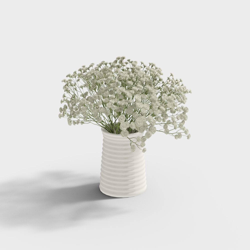 Biệt thự nghiên cứu hiện đại - Bình hoa trắng