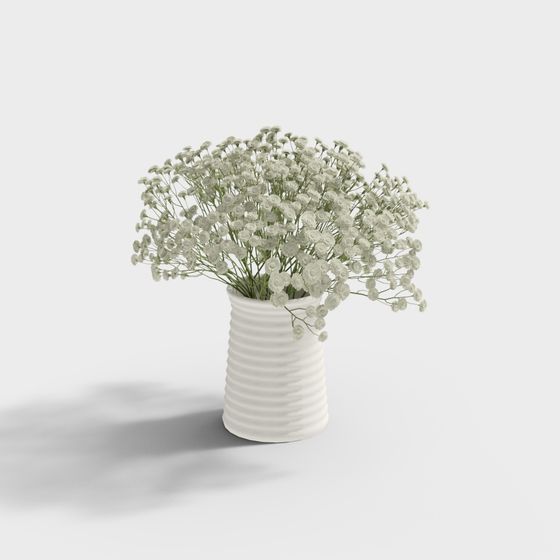 Biệt Thự Nghiên Cứu Hiện Đại - Bình hoa trắng