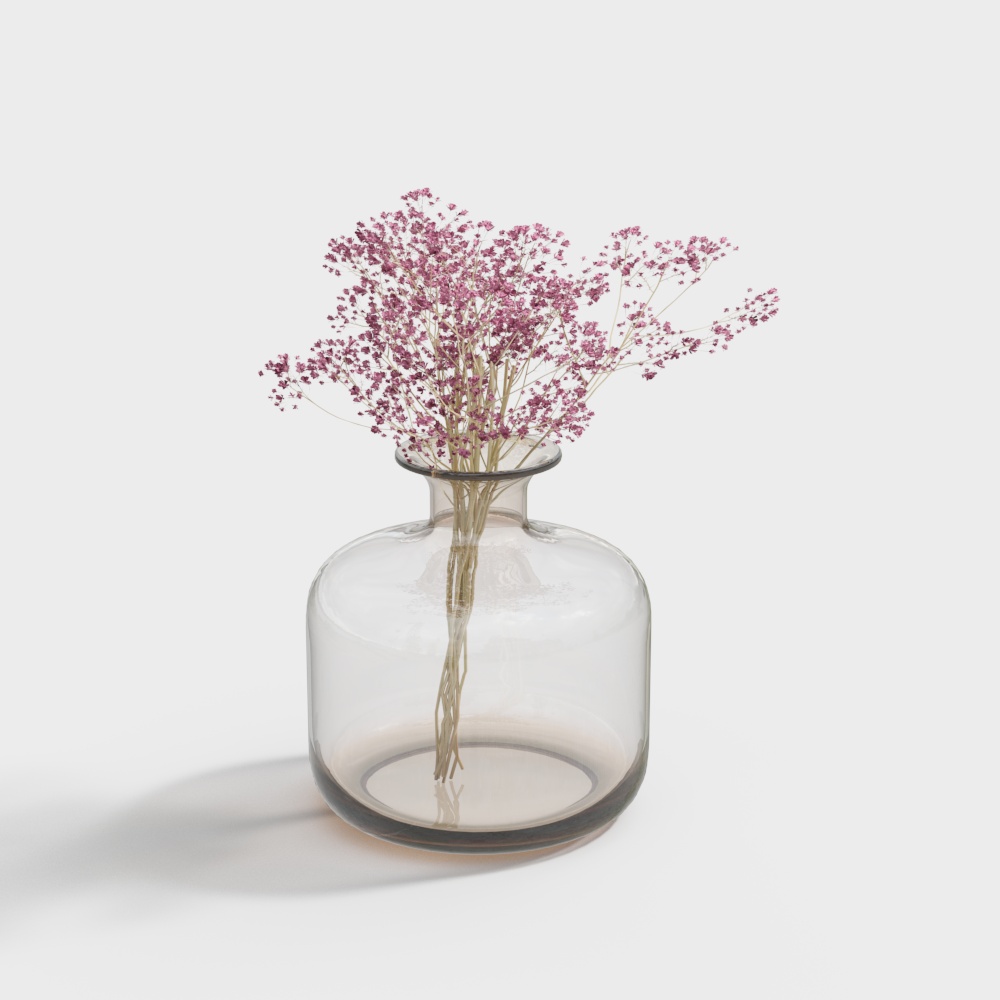 Moderne Glasflasche Vase Blumenkunst