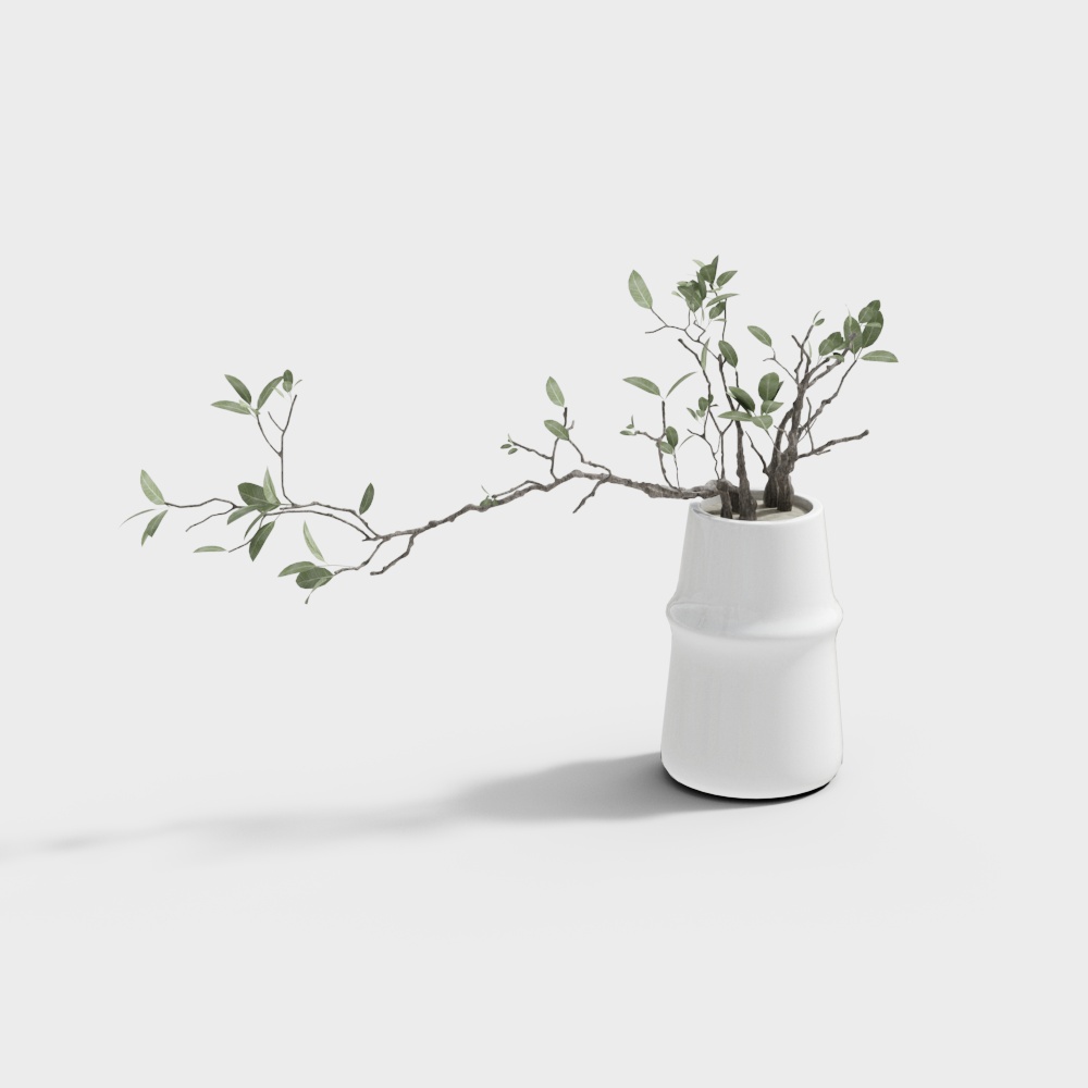 Modern fabric sofa combination-2-white vase