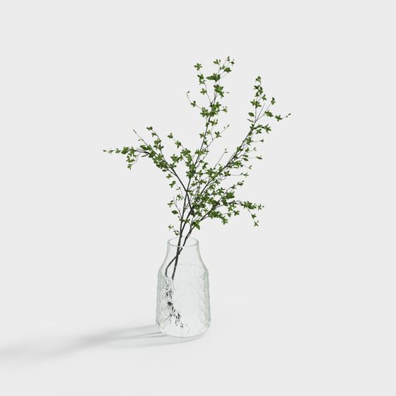 Glass Vase with Vines 3D model