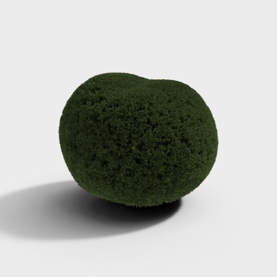 Realistic Low-Poly Moss Ball 3D model
