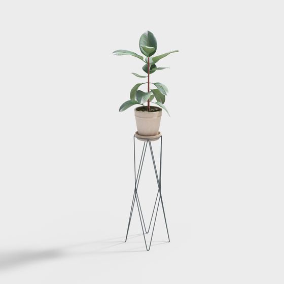 Modern Green Plant Holder 3D model