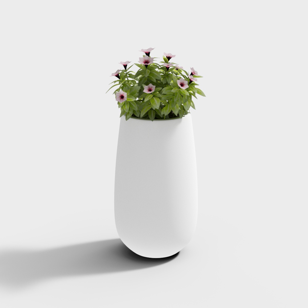 Elegant Minimalist Flower Pot 3D model