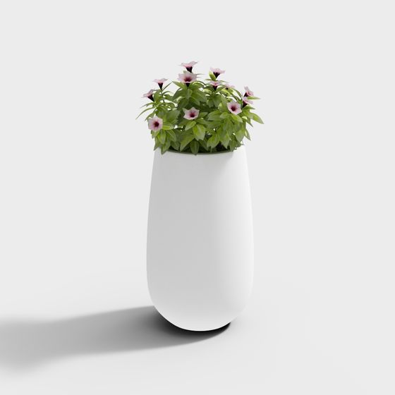 Elegant Minimalist Flower Pot 3D model