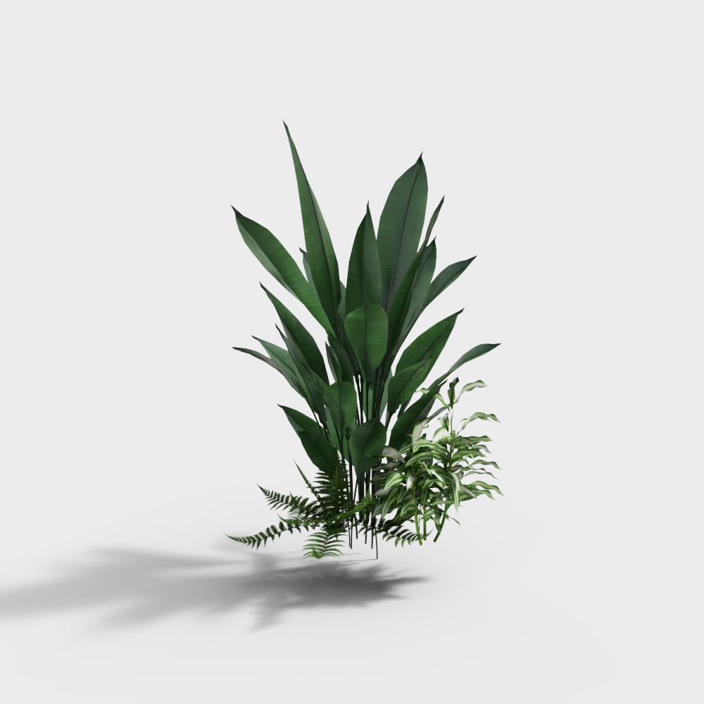 Garden landscape plant green plant pile combination-green plant combination