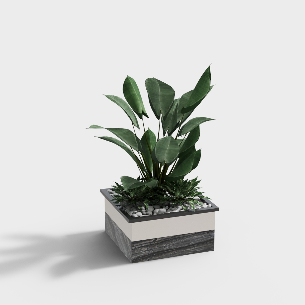Modern Green Plant Pile Potted Plants-Green Plants