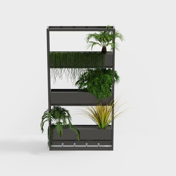 Urban Green Wall 3D model for Modern Spaces