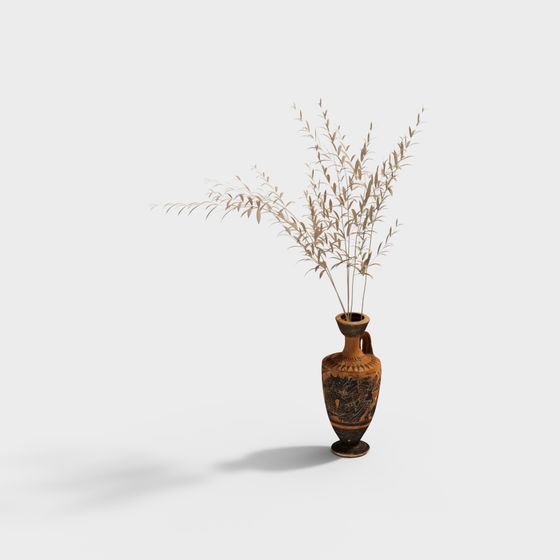 Elegant Vintage Vase 3D model