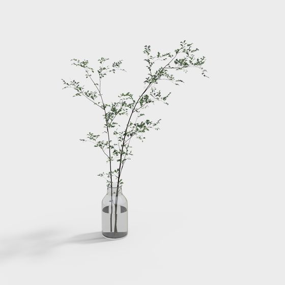 moderne Glasvase Ornamente Blumen