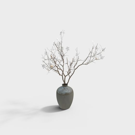Snow Branch Vase 3D model
