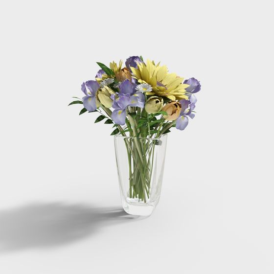 Spring Song in a Glass Vase 3D model