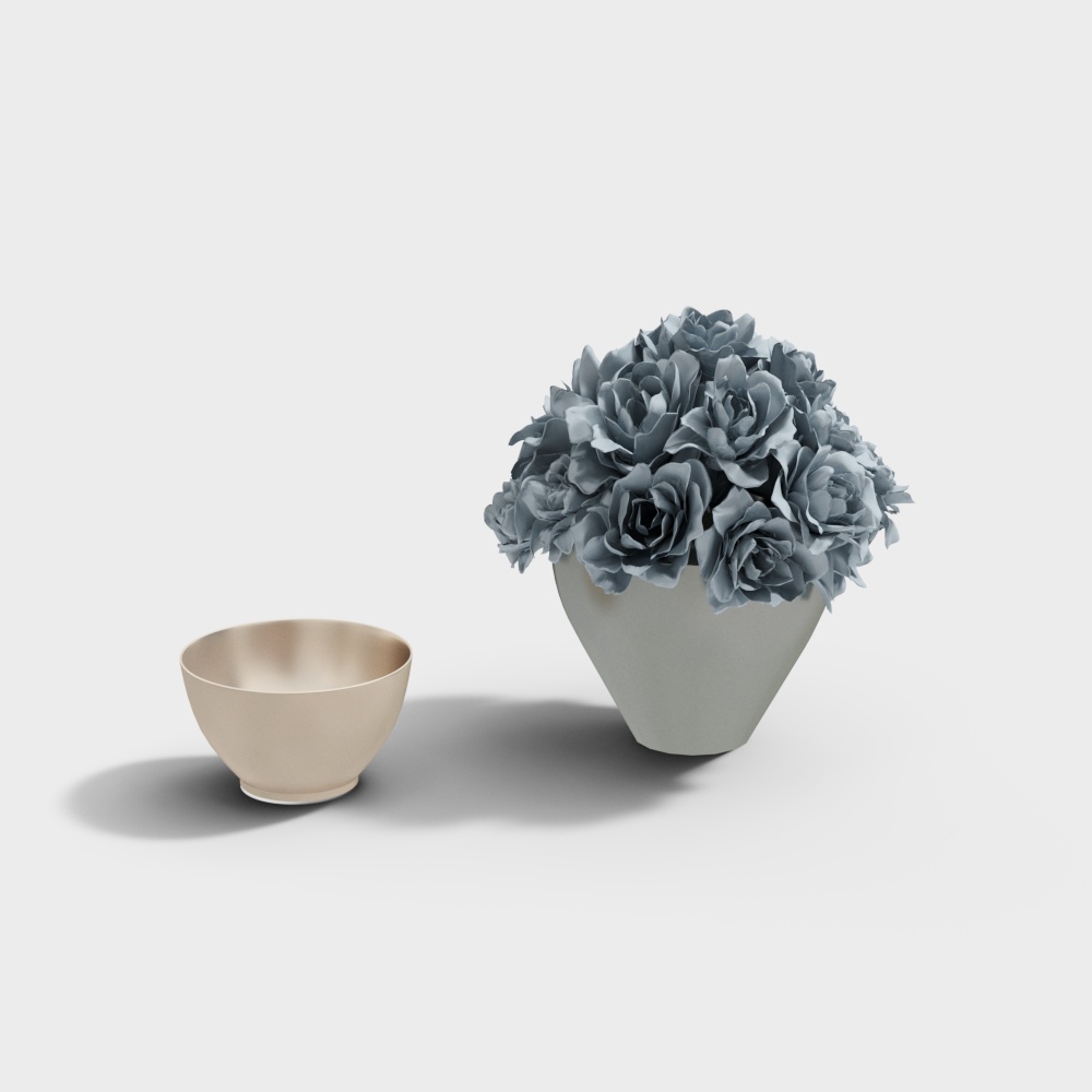 Elegant Vase and Teacup 3D model