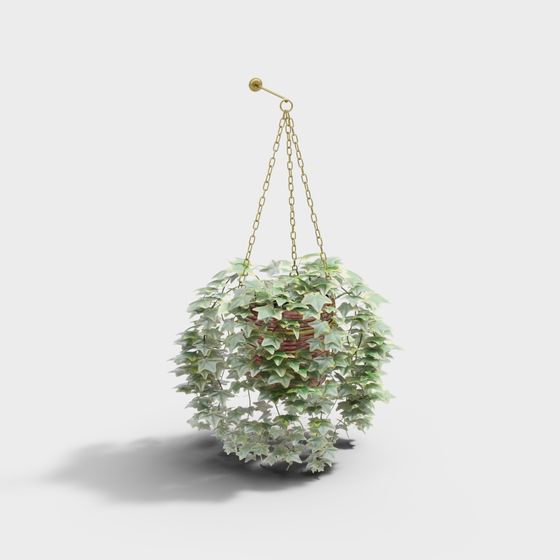 Hanging Green Plant 3D Model for Natural Interiors