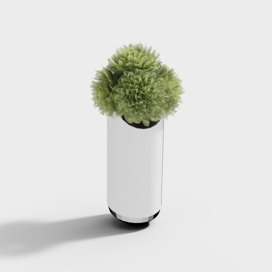 Modern Green Hanging Basket 3D Model
