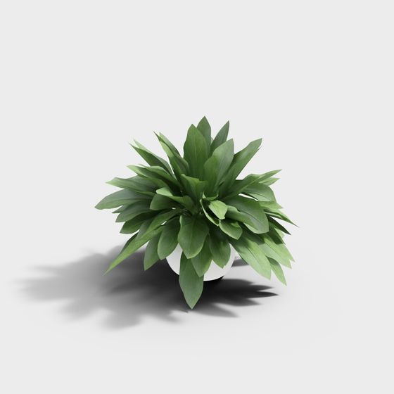 Green Hanging Basket 3D Model for Modern Spaces