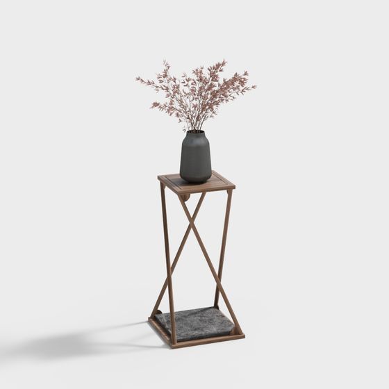 Sophisticated Flower Stand 3D model for Modern Interiors