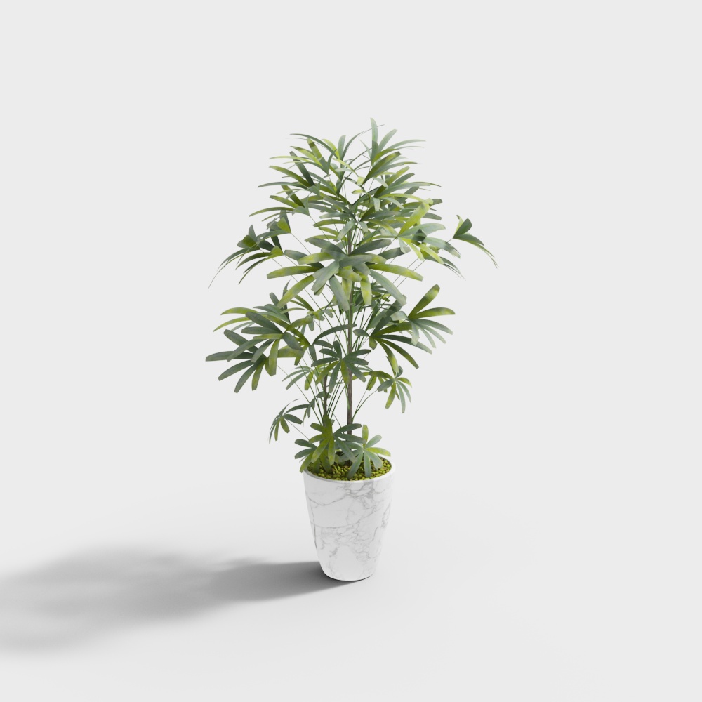 Charming Tropical Indoor Plant 3D Model – Low-Poly Realism