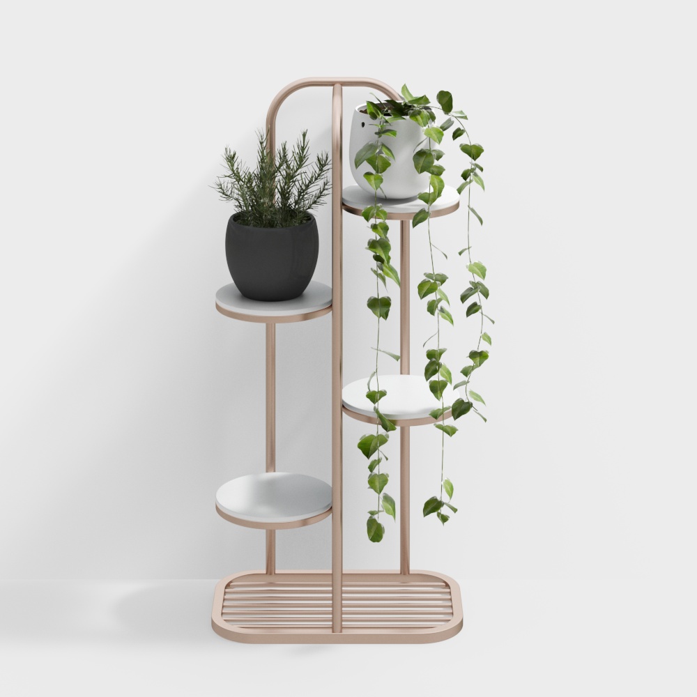 Elegant Plant Stand 3D model for Modern Interiors