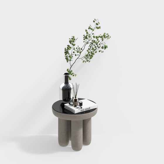 Cuernos Redondeados de Estilo Wabi-Sabi Moderno - Cuernos de Planta Verde