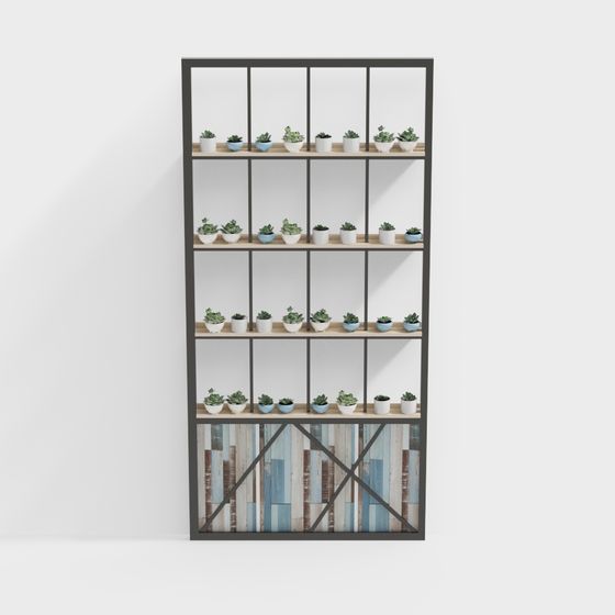 Urban Greenery Bookshelf 3D model