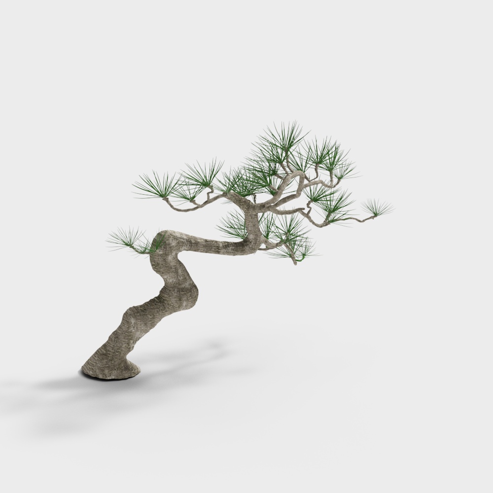 New Chinese style courtyard waterscape sketch-green plants