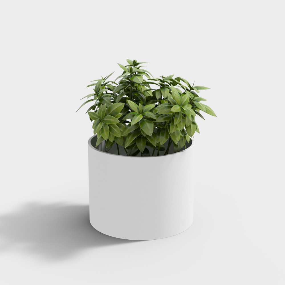Vibrant Greenery Planter 3D model