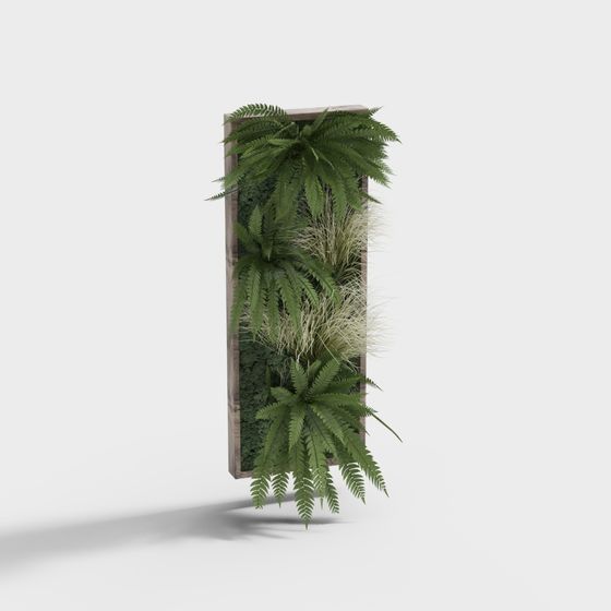 Vertical Garden Wall 3D Model for Modern Aesthetics