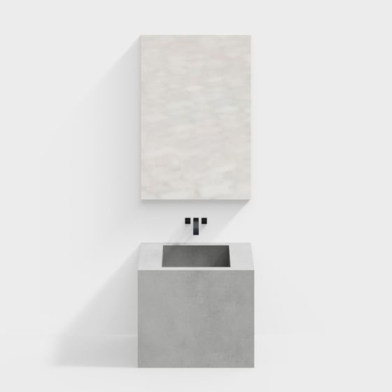 Urban Concrete Sink 3D model