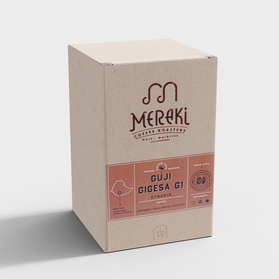 Vintage Modern Mereki Coffee Roasters Packaging 3D model