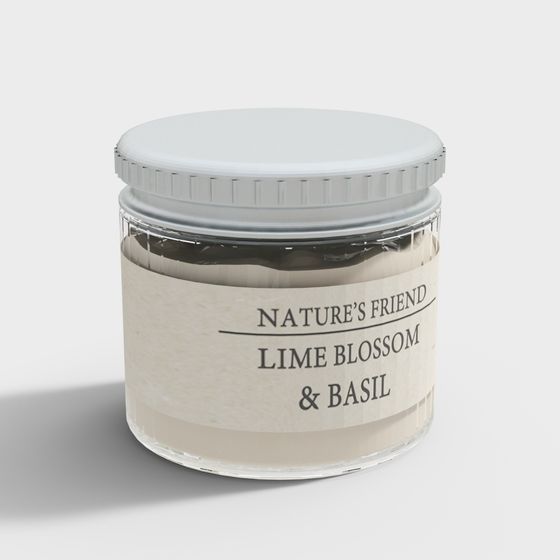 Lime Blossom & Basil Jar 3D model