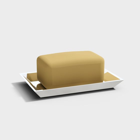 Low Poly Butter 3D Model for Creative Projects