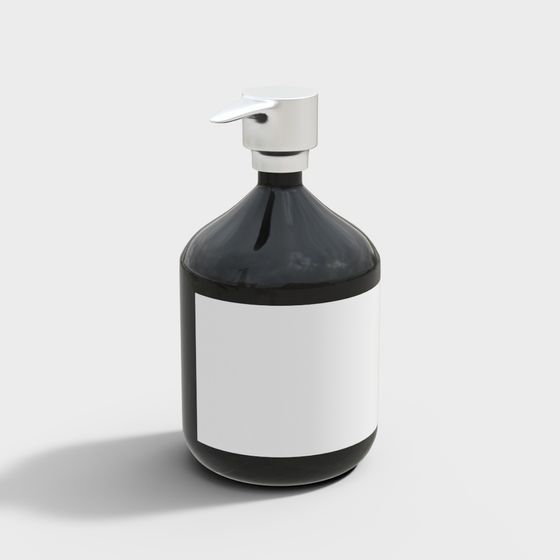 Elegant Low-Poly Liquid Soap Bottle 3D model