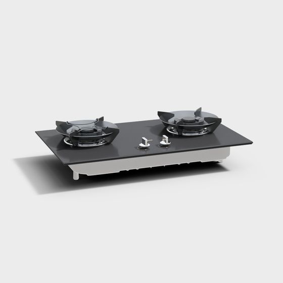 Modern Dual Burner Stove 3D model