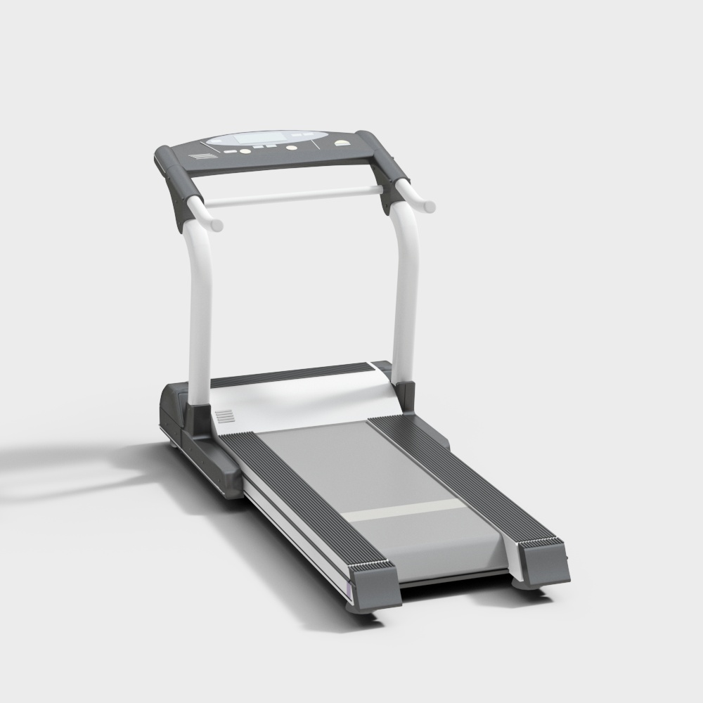 Modern Realistic Treadmill 3D Model