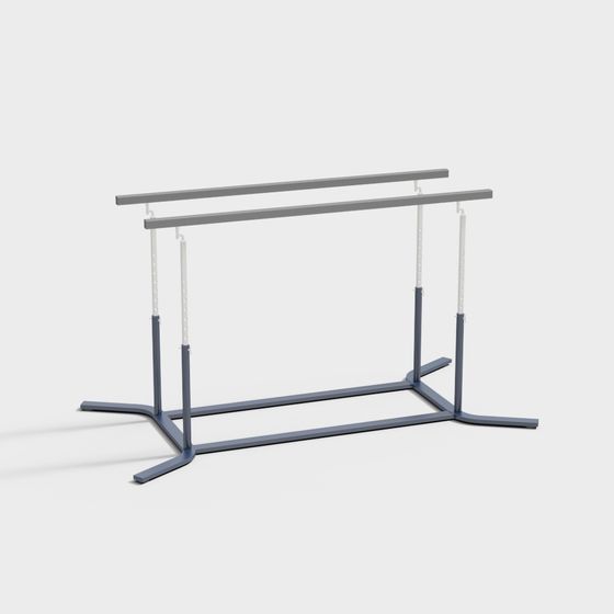 Minimalist Low-Poly Parallel Bars 3D model