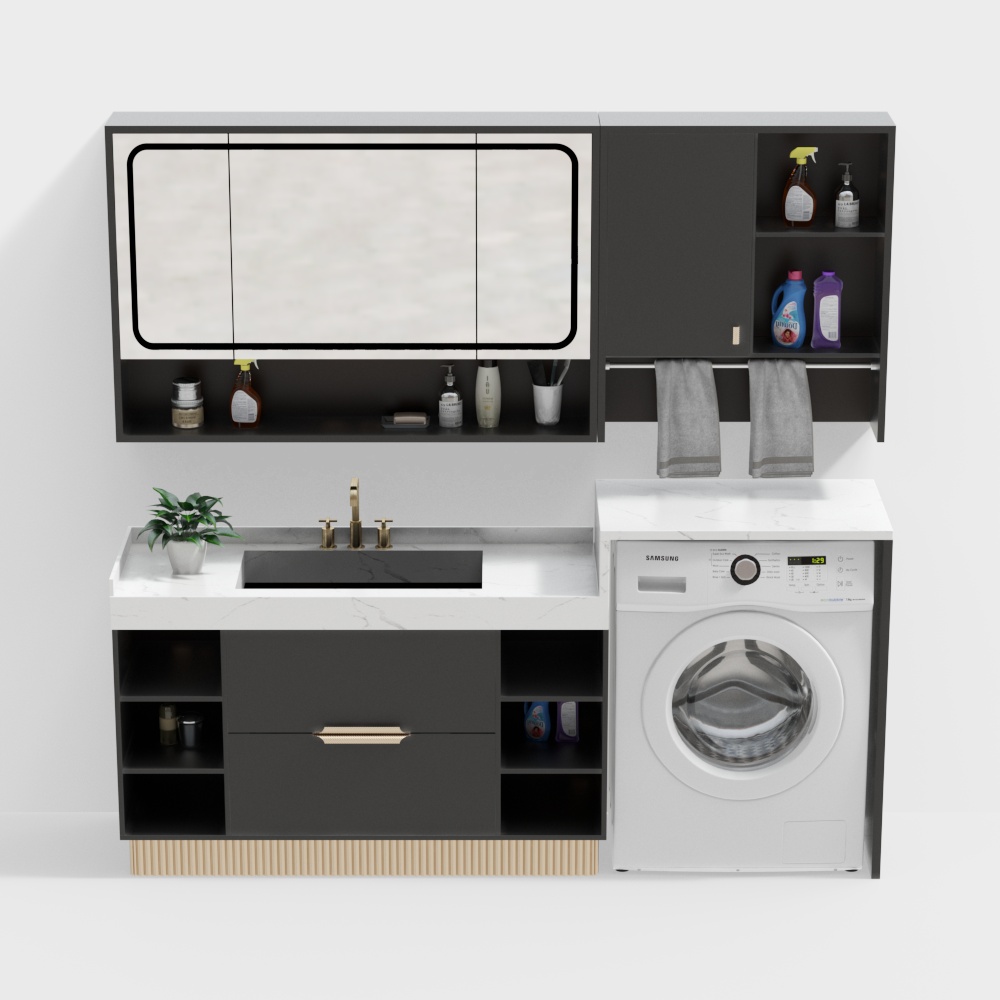 Modern light luxury bathroom cabinet