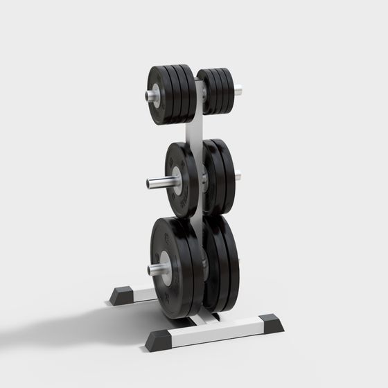 Dumbbell Rack 3D model for Modern Gyms