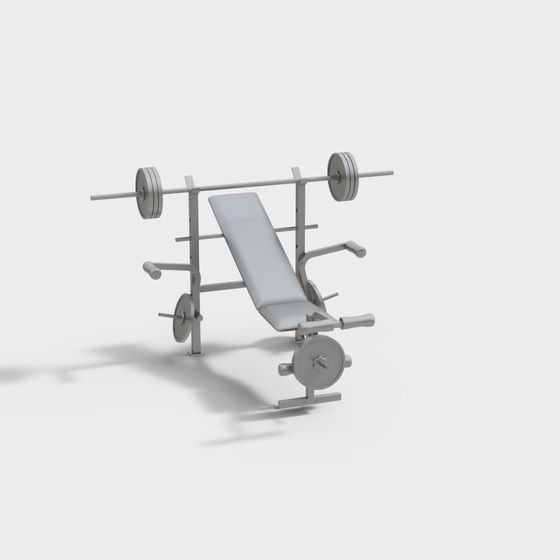 High-Detail Gym Bench 3D model