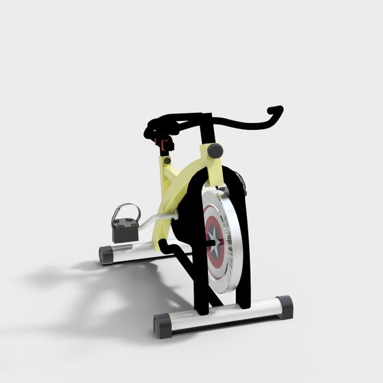 Dynamic Exercise Bike 3D Model for Vibrant Spaces