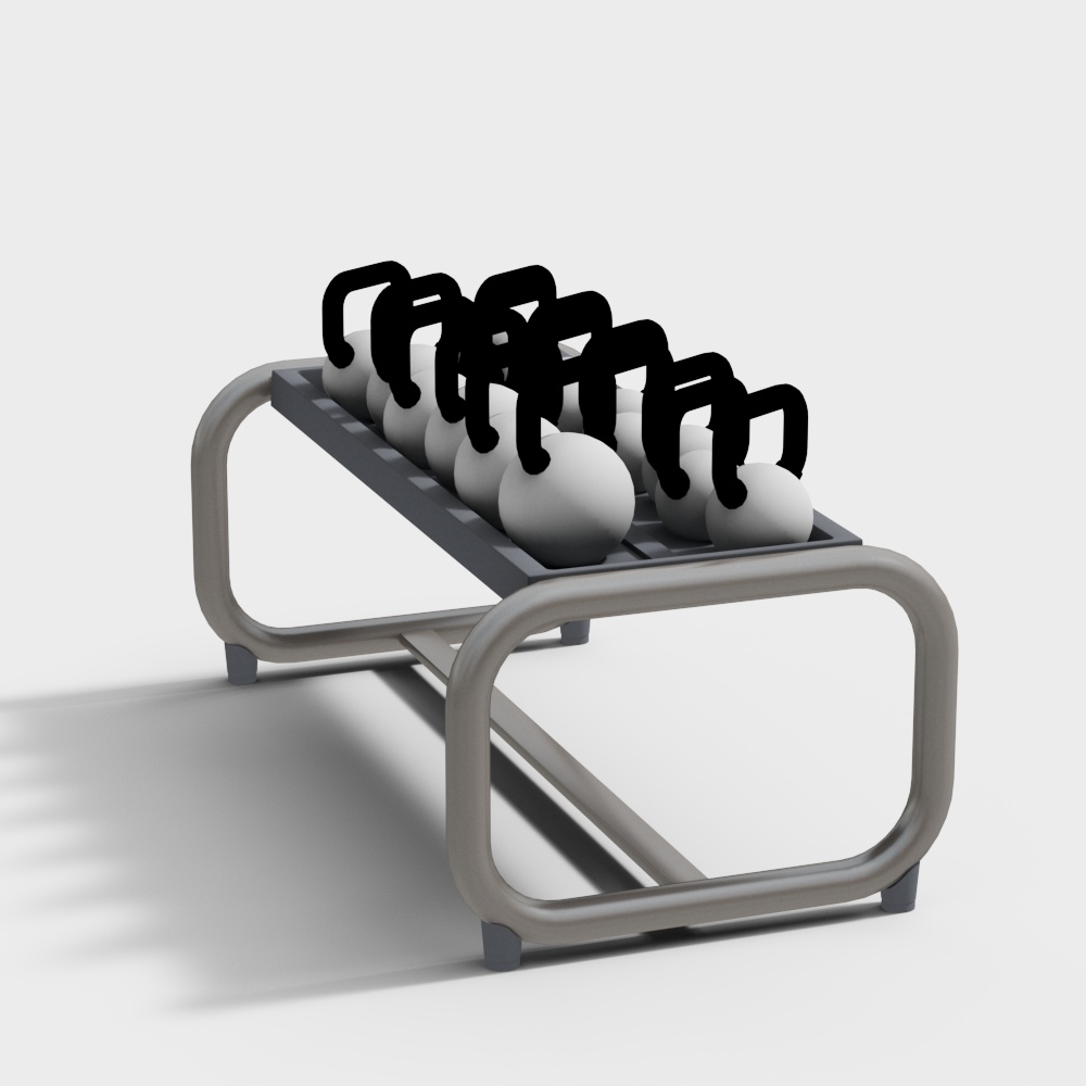 Unique Balance Ball Rack 3D Model