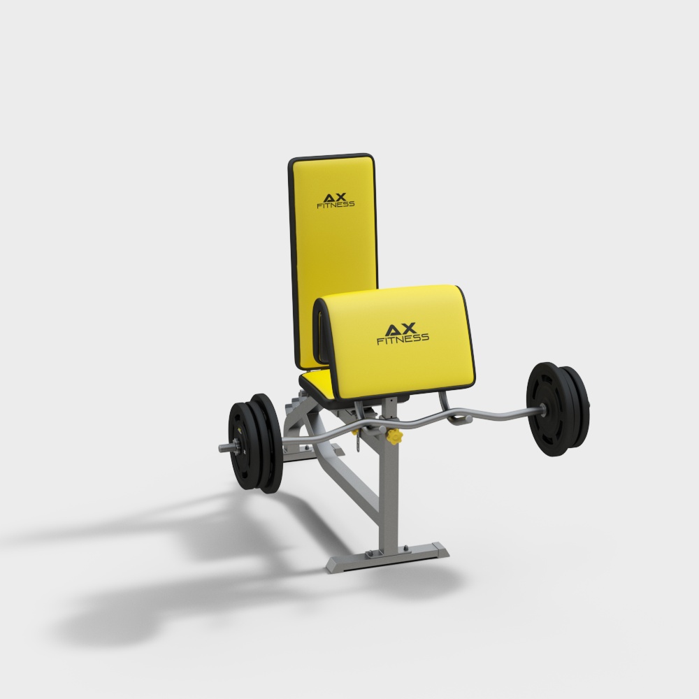 AX Fitness Bench 3D model