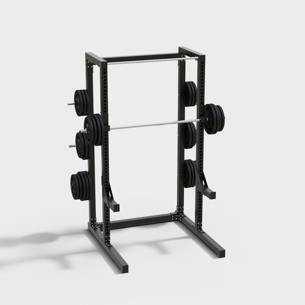 Stylish Power Training Rack 3D Model – Industrial Design