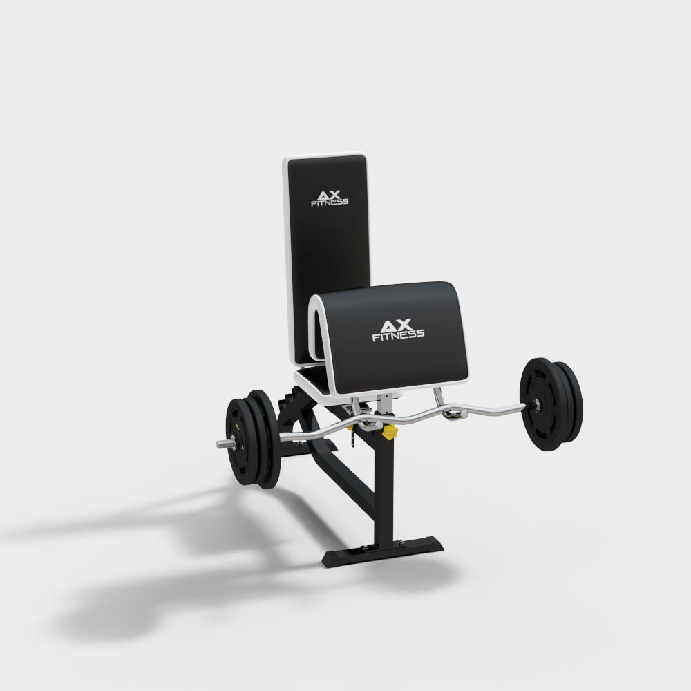 AX Fitness Dumbbell Bench 3D Model – Realistic Gym Equipment